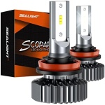 SEALIGHT H11 H8 H9 LED Headlight Bulbs, 18000 Lumens Low Beam LED Bulbs